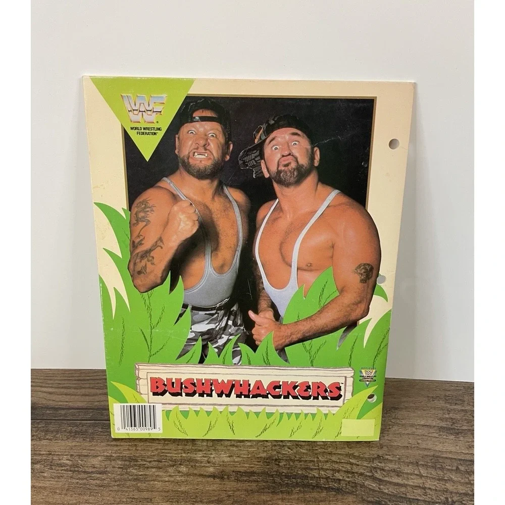 Vintage WWF Bushwackers Portfolio Binder Folder WWE Wrestling